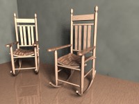 Two rocking chairs (modelled after one sitting in the living room).
