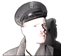 Min in pseudo-military dress